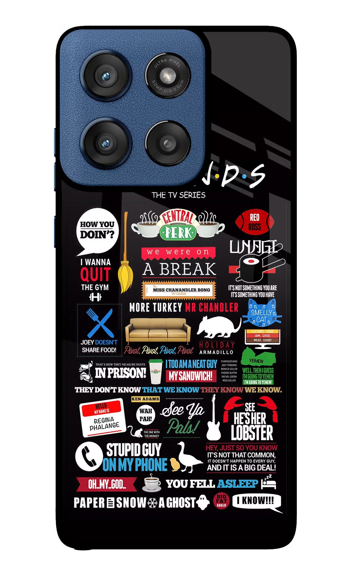 FRIENDS Moto Edge 60 Stylus Glass Case Back Cover by Casekaro