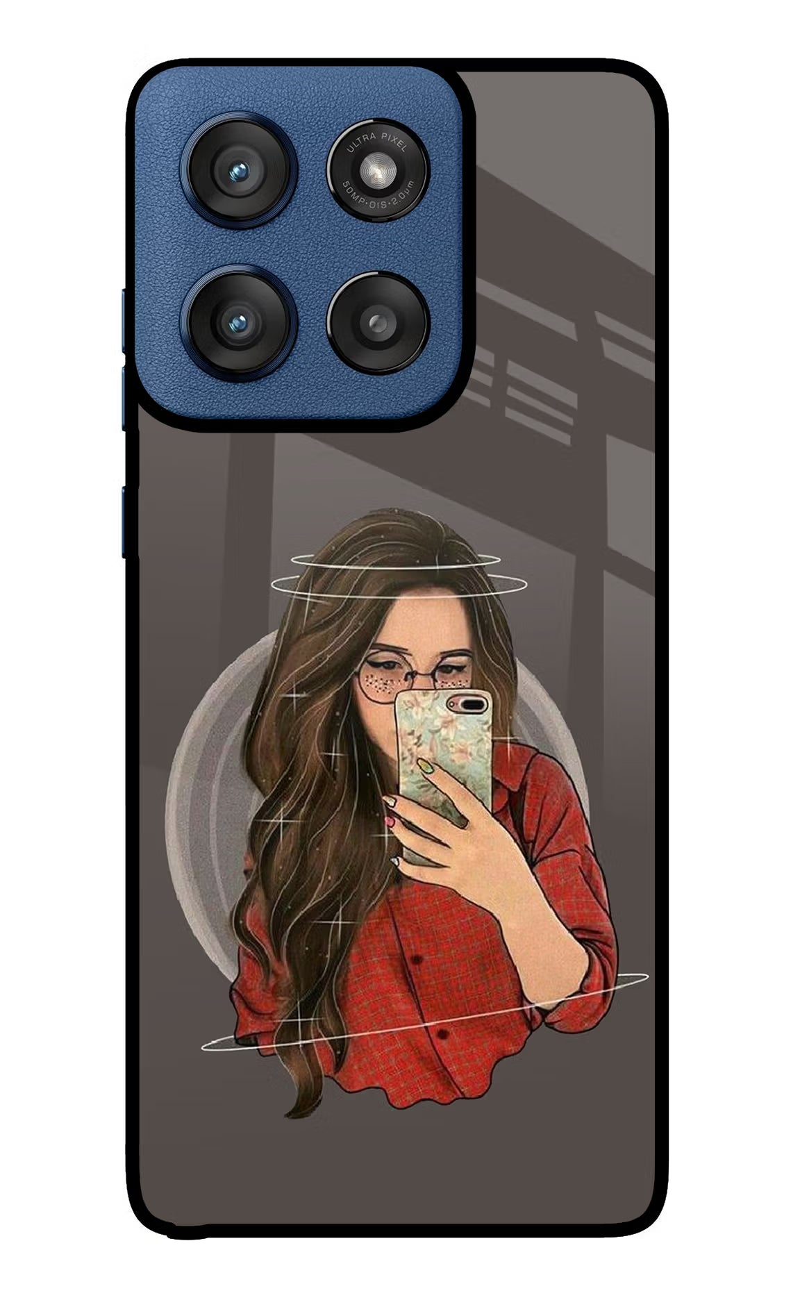 Selfie Queen Moto Edge 60 Stylus Glass Case Back Cover by Casekaro