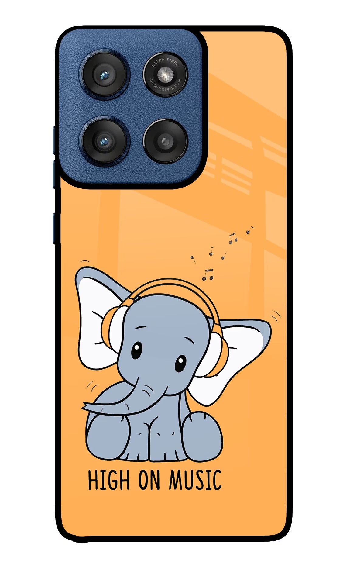 High On Music Moto Edge 60 Stylus Glass Case Back Cover by Casekaro