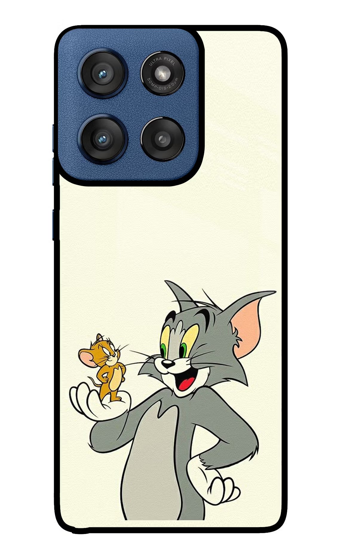 Tom & Jerry Moto Edge 60 Stylus Glass Case Back Cover by Casekaro
