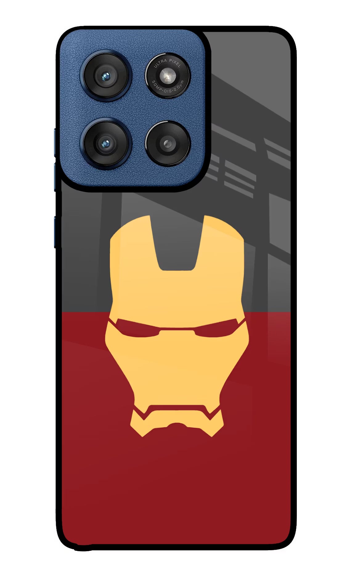 Ironman Moto Edge 60 Stylus Glass Case Back Cover by Casekaro