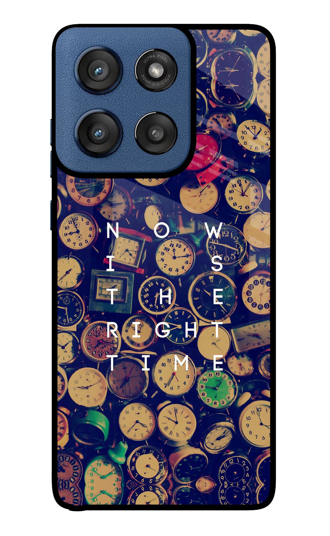 Now is the Right Time Quote Moto Edge 60 Stylus Glass Case Back Cover by Casekaro