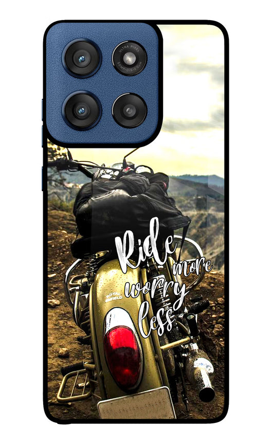 Ride More Worry Less Moto Edge 60 Stylus Glass Case