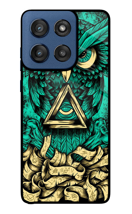 Green Owl Moto Edge 60 Stylus Glass Case