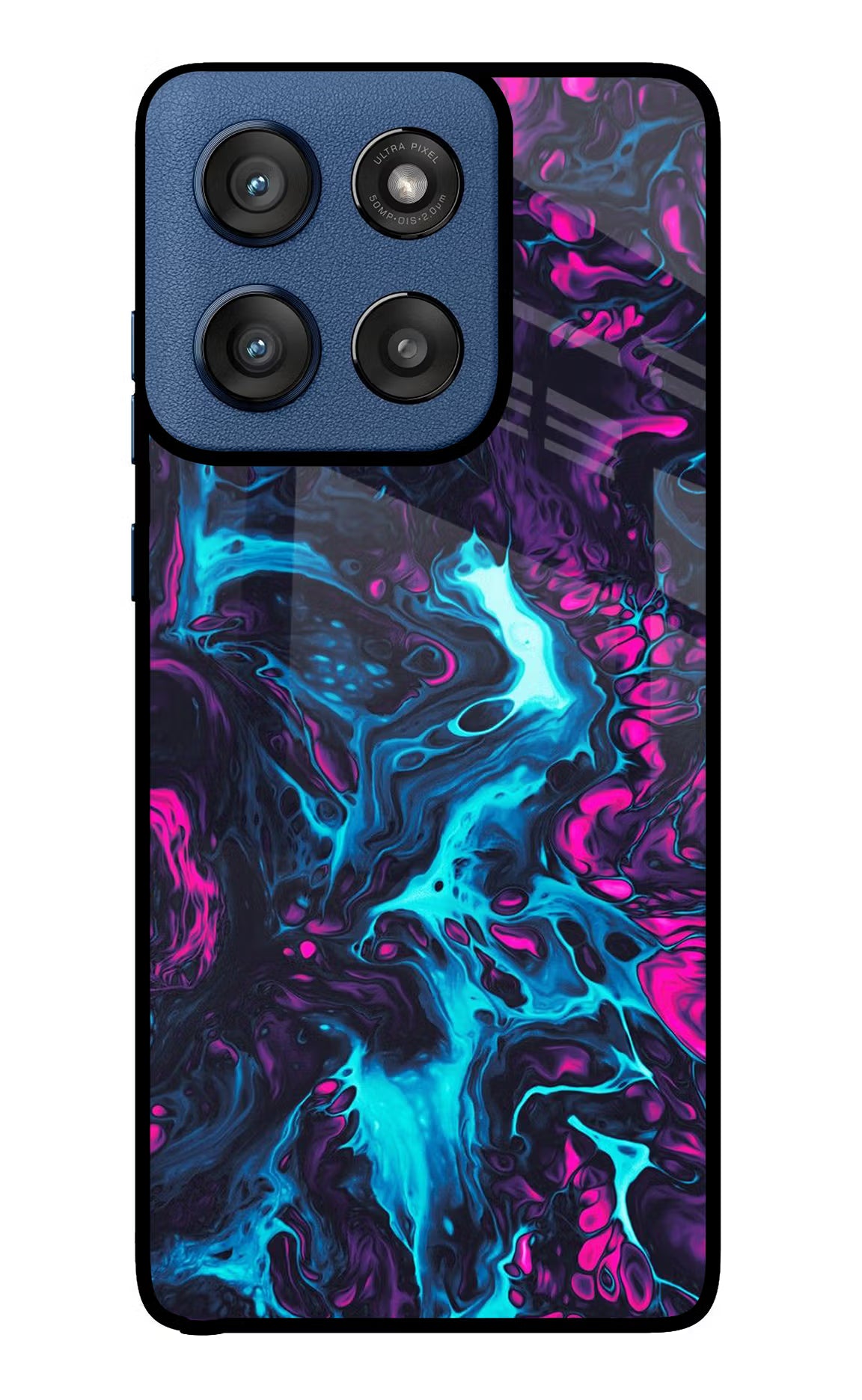 Abstract Moto Edge 60 Stylus Glass Case Back Cover by Casekaro