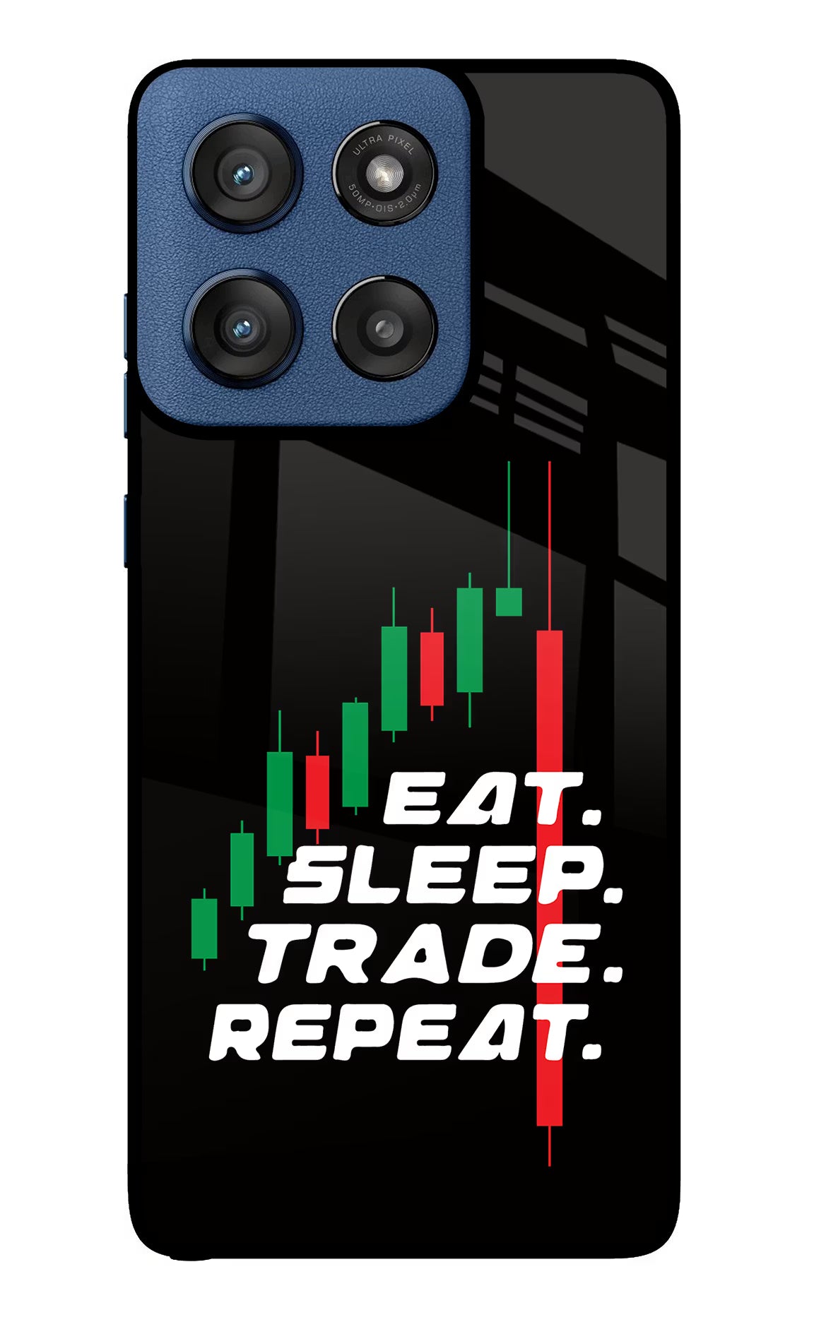 Eat Sleep Trade Repeat Moto Edge 60 Stylus Glass Case