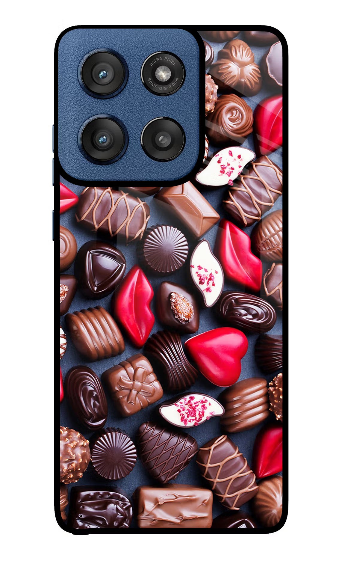 Chocolates Moto Edge 60 Stylus Glass Case