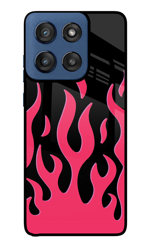 Fire Flames Moto Edge 60 Stylus Glass Case