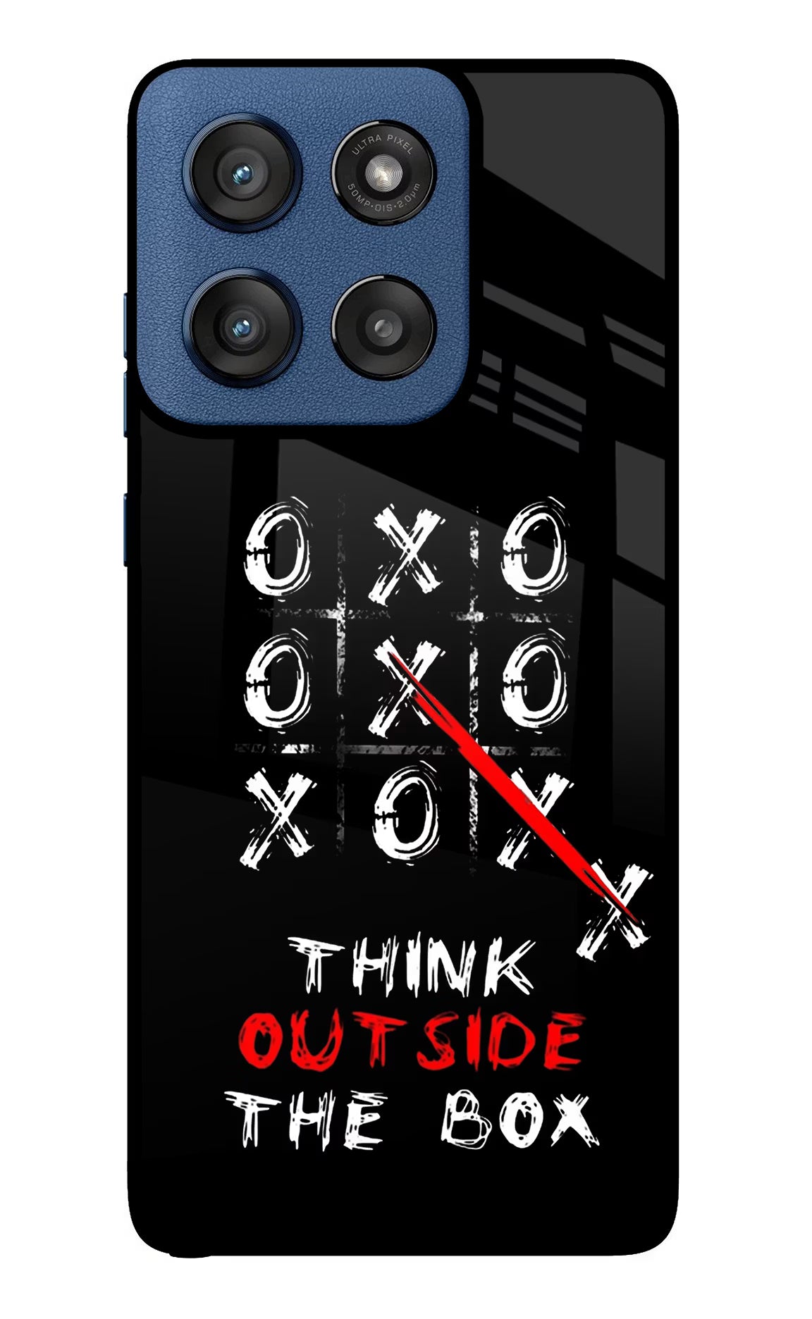 Think out of the BOX Moto Edge 60 Stylus Glass Case Back Cover by Casekaro