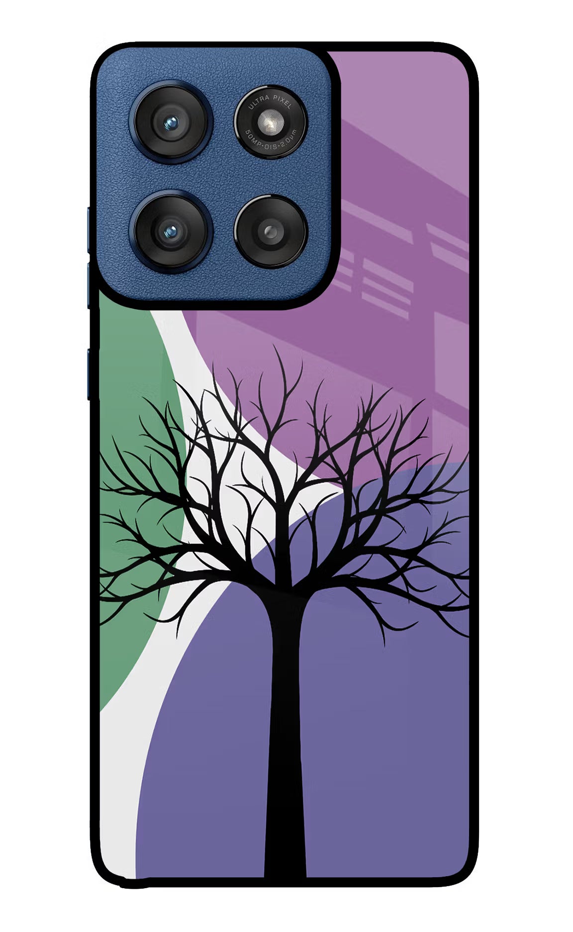 Tree Art Moto Edge 60 Stylus Glass Case Back Cover by Casekaro