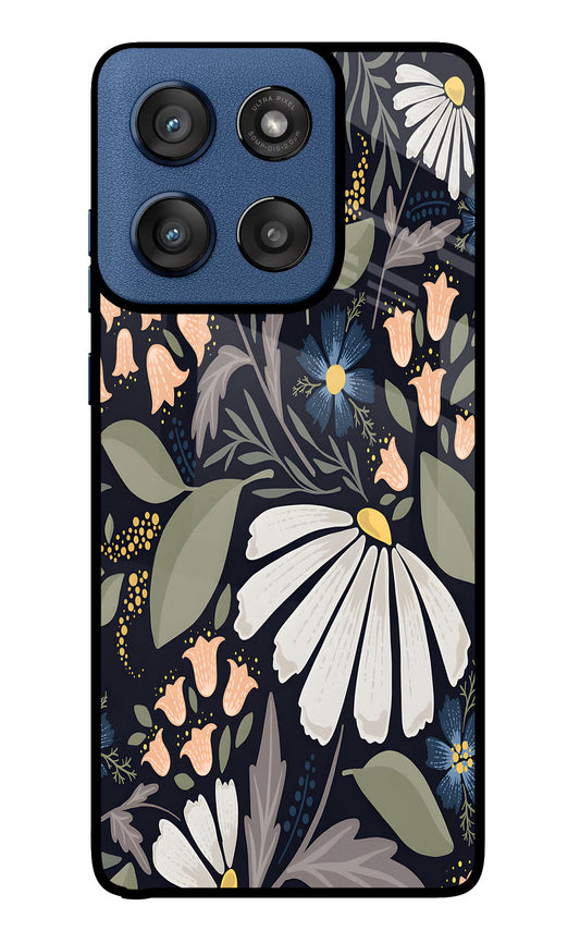 Flowers Art Moto Edge 60 Stylus Glass Case