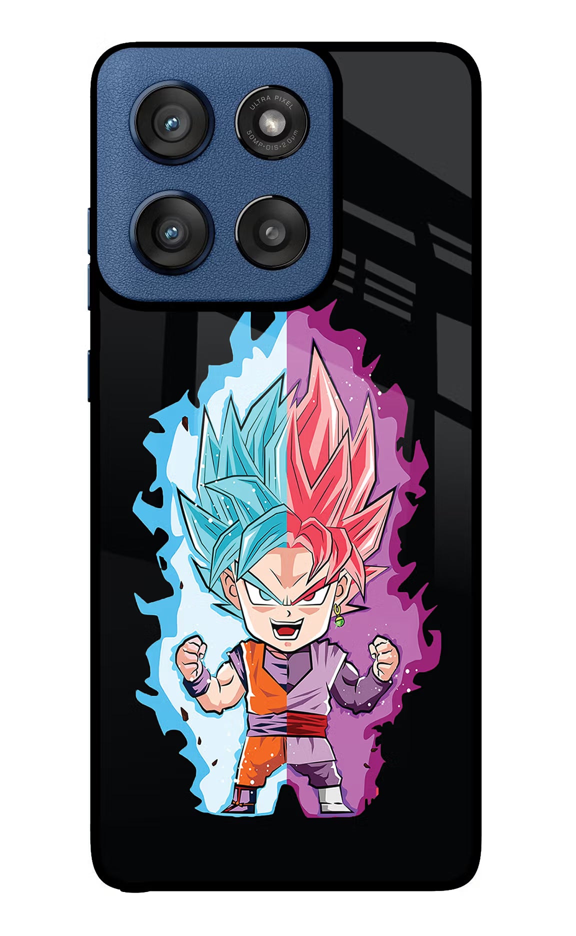 Chota Goku Moto Edge 60 Stylus Glass Case Back Cover by Casekaro