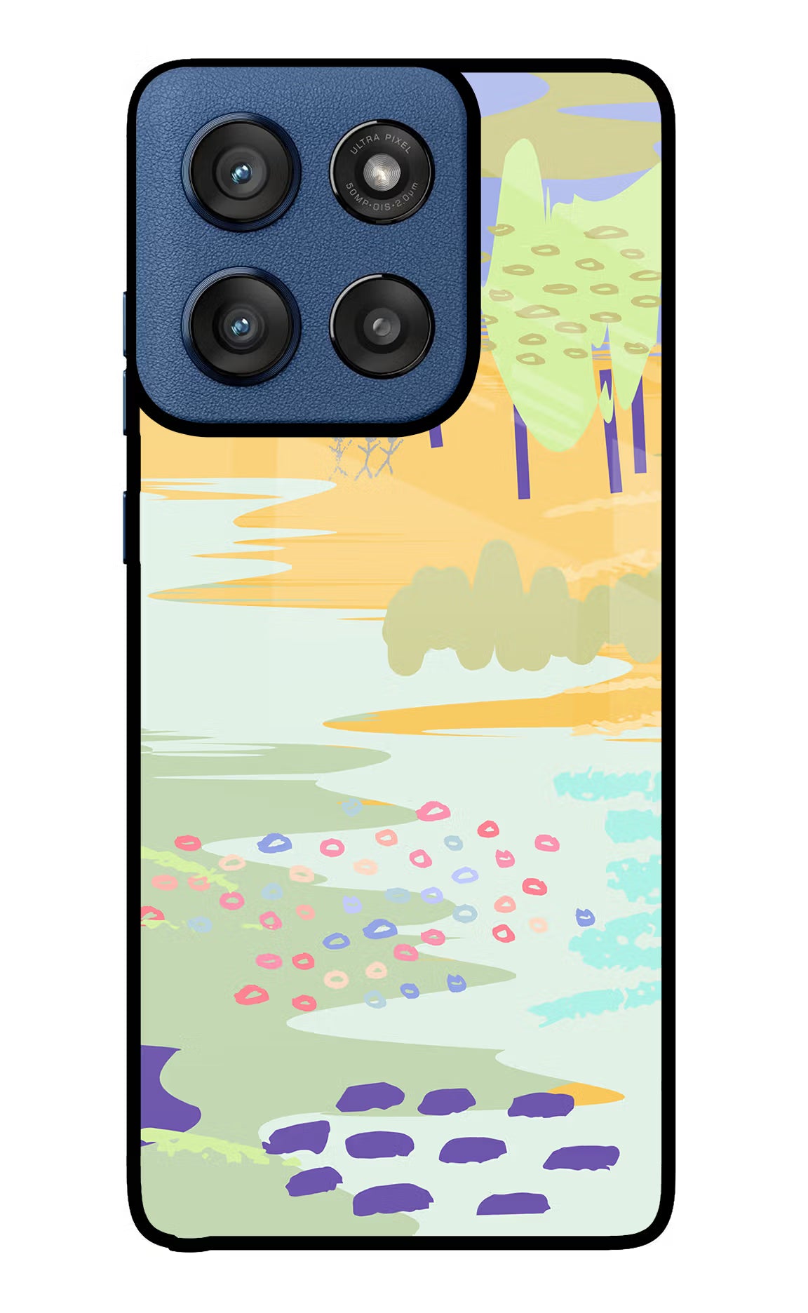 Scenery Moto Edge 60 Stylus Glass Case Back Cover by Casekaro