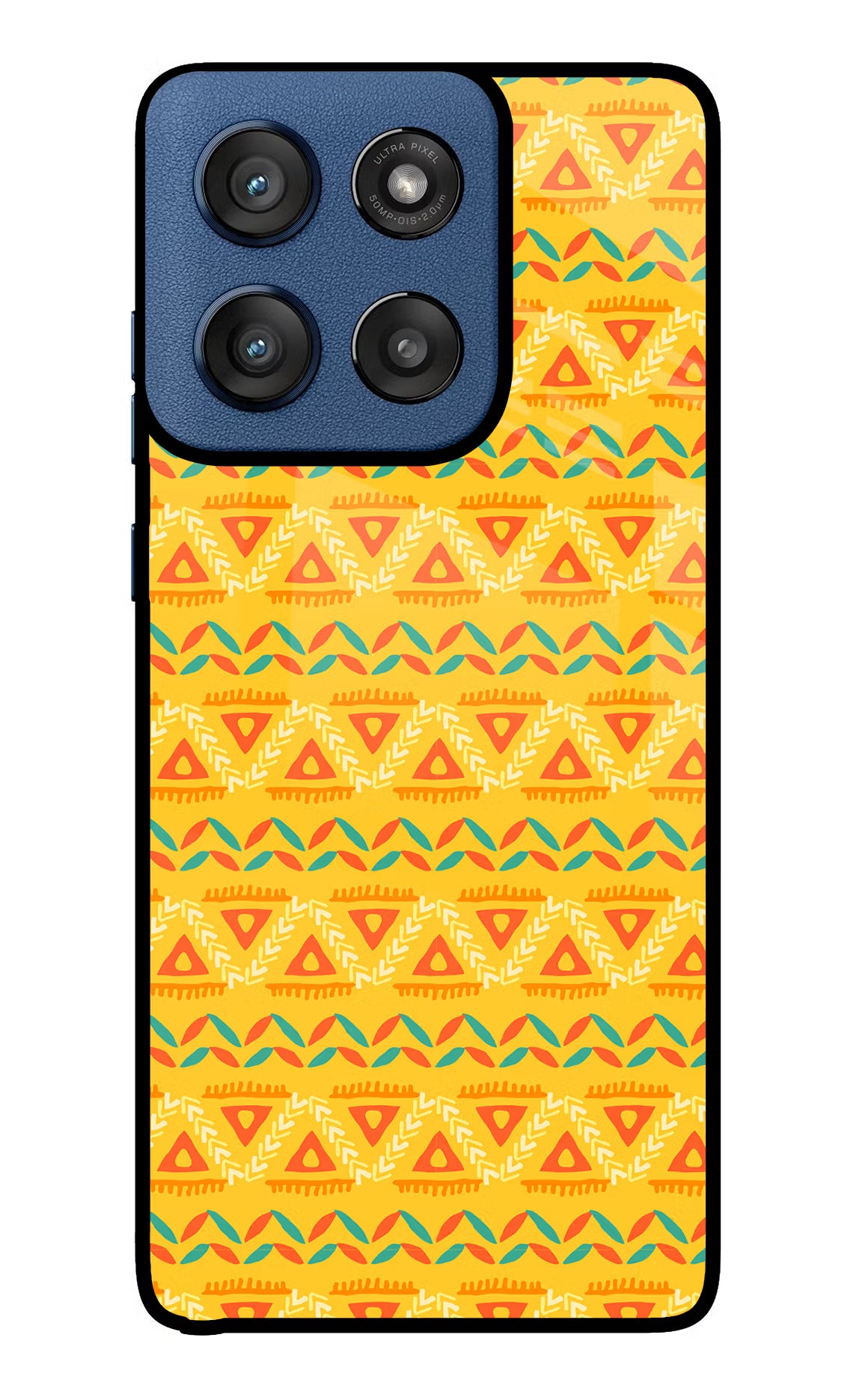 Tribal Pattern Moto Edge 60 Stylus Glass Case Back Cover by Casekaro