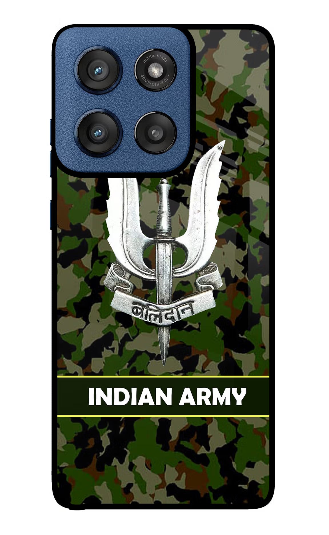 Balidan Indian Logo Moto Edge 60 Stylus Glass Case Back Cover by Casekaro