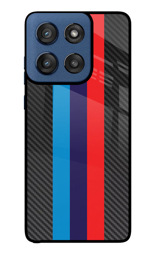 BMW Stripes Pattern Moto Edge 60 Stylus Glass Case