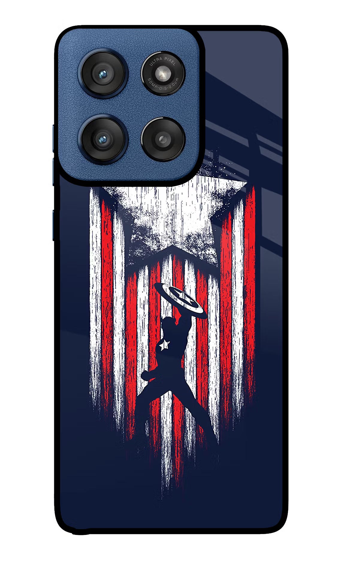 Captain America Marvel Art Moto Edge 60 Stylus Glass Case Back Cover by Casekaro