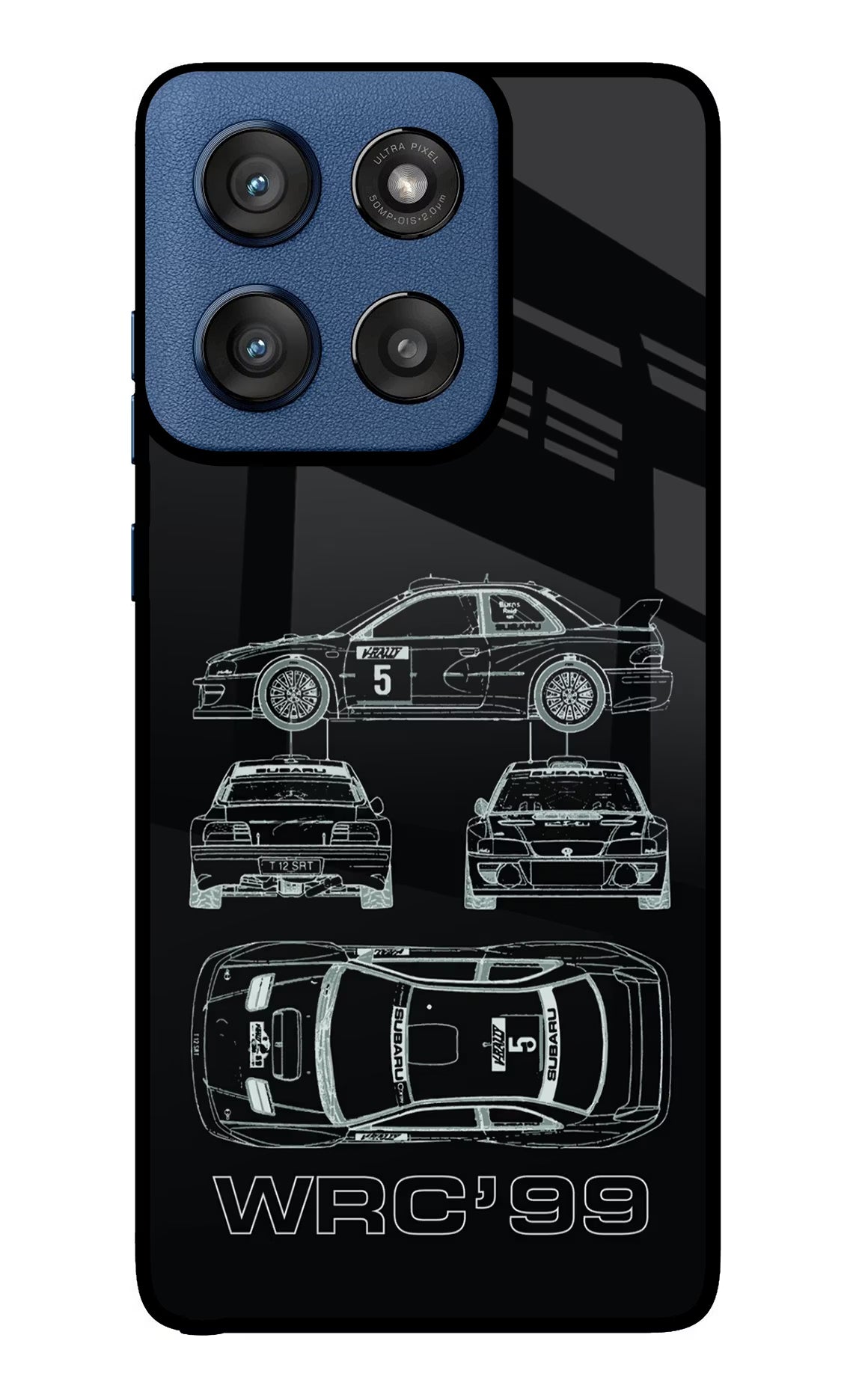 WRC'99 Moto Edge 60 Stylus Glass Case Back Cover by Casekaro