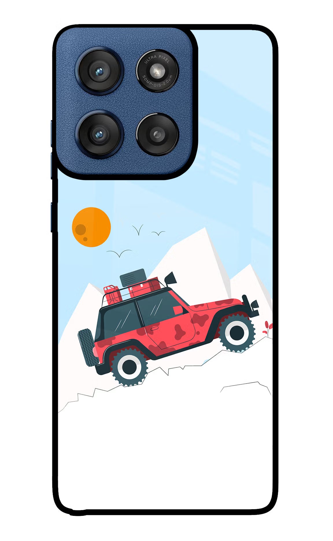 Mountain Trail Beast Moto Edge 60 Stylus Glass Case Back Cover by Casekaro