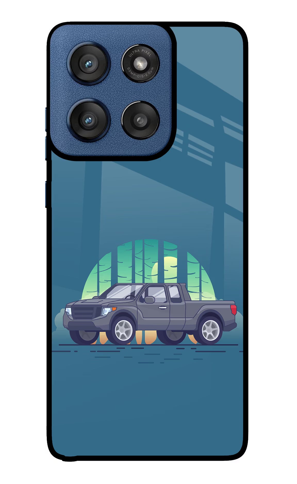 Retro Garage Vibe Moto Edge 60 Stylus Glass Case