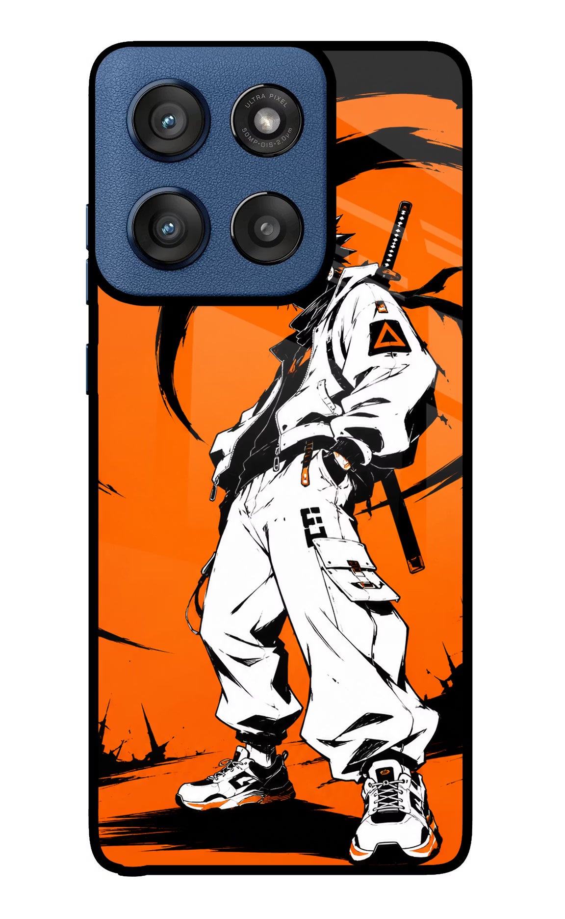 Street Samurai  Moto Edge 60 Stylus Glass Case Back Cover by Casekaro