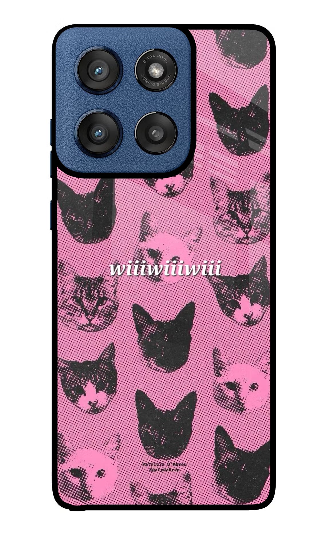 Pink Cats Moto Edge 60 Stylus Glass Case
