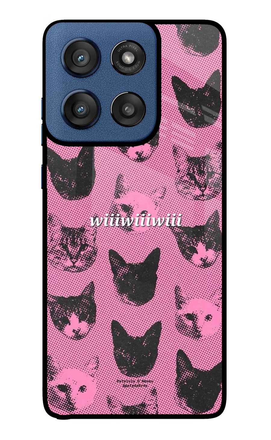 Pink Cats Moto Edge 60 Stylus Back Cover, Glass case