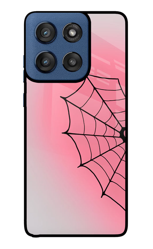 Pink Web Moto Edge 60 Stylus Glass Case