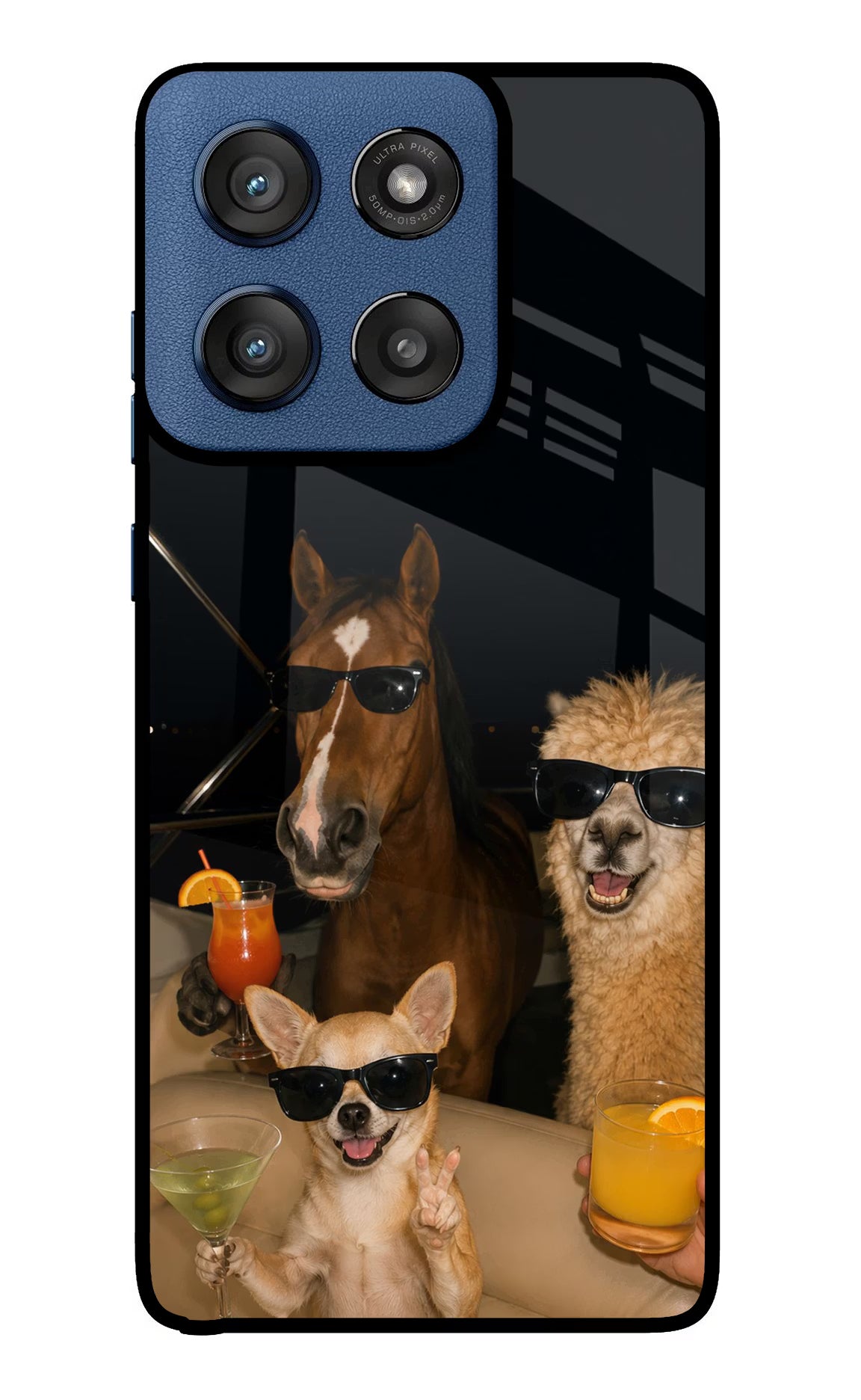 Party Squad Moto Edge 60 Stylus Glass Case