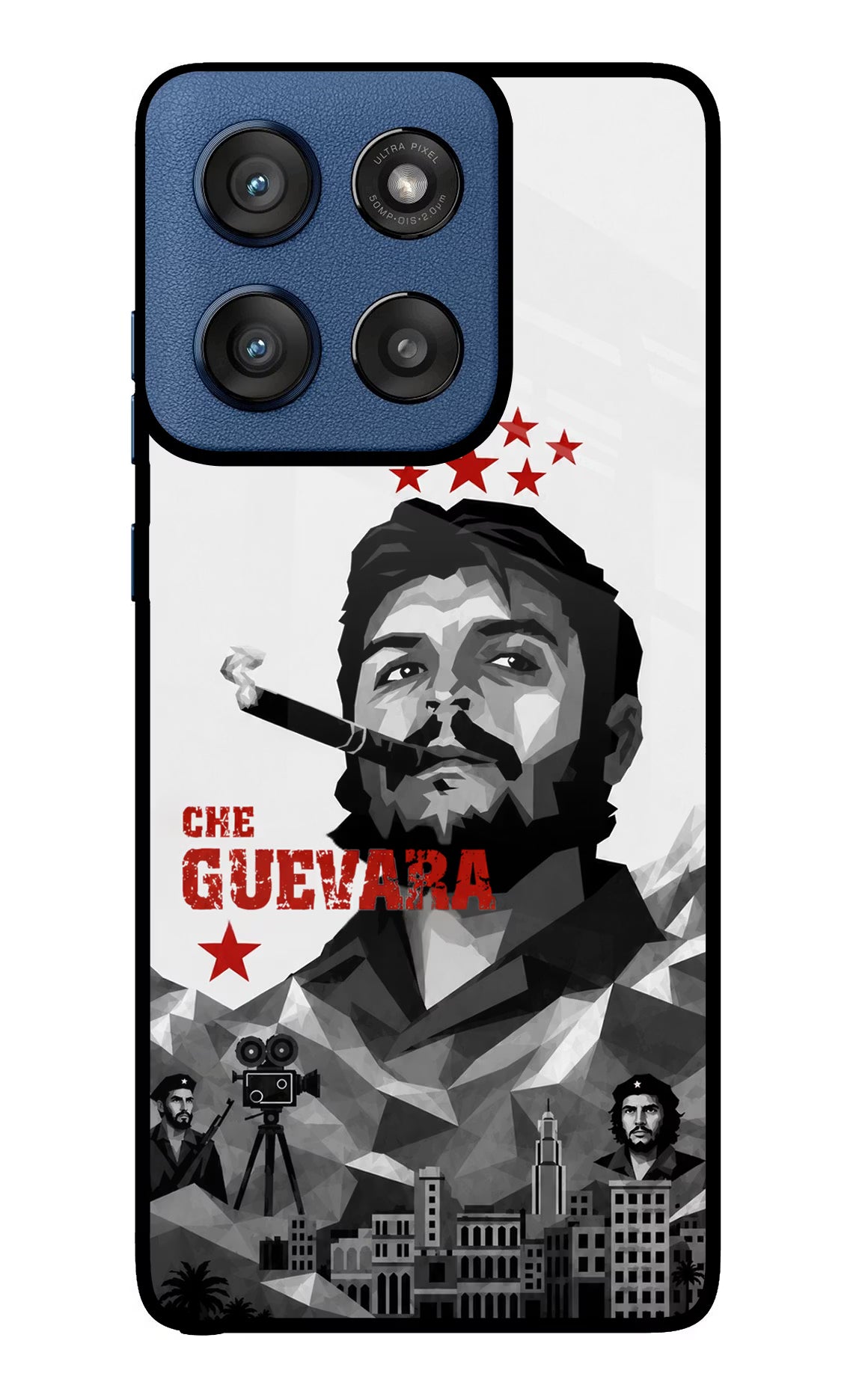 Che Guevara Iconic Moto Edge 60 Stylus Glass Case