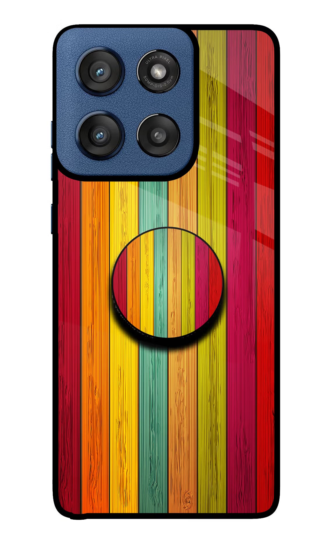 Multicolor Wooden Moto Edge 60 Stylus Pop Case by Casekaro