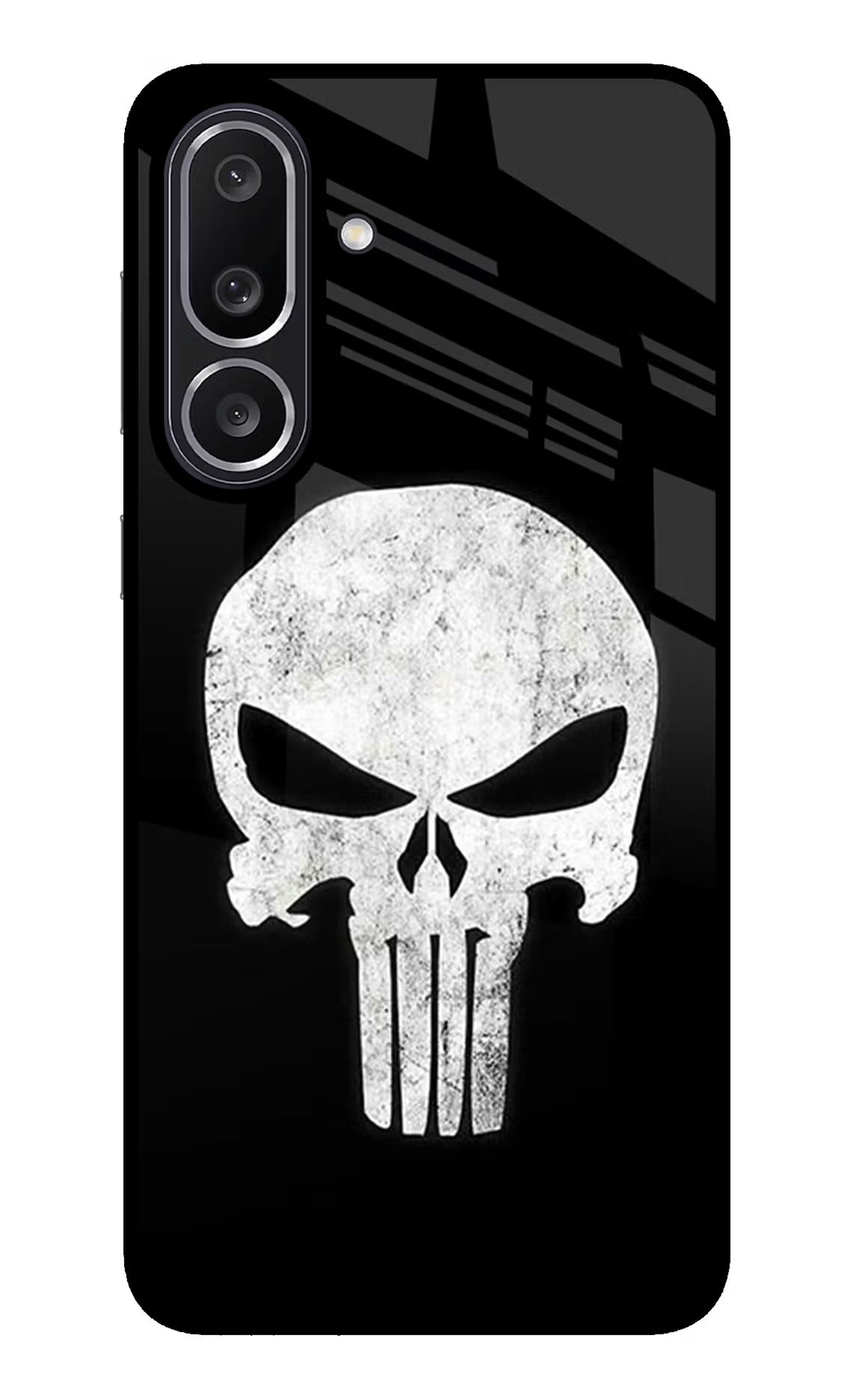 Punisher Skull Samsung M56 5G Glass Case Back Cover by Casekaro