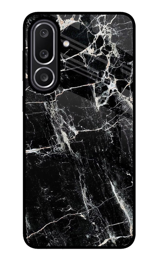 Black Marble Texture Samsung M56 5G Glass Case