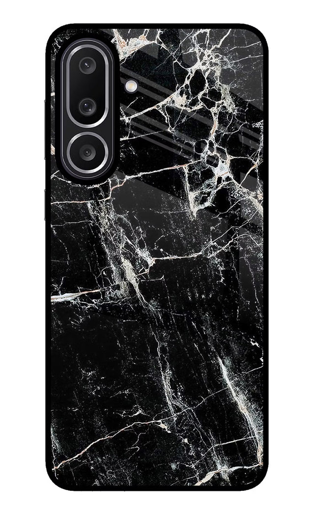 Black Marble Texture Samsung M56 5G Glass Case