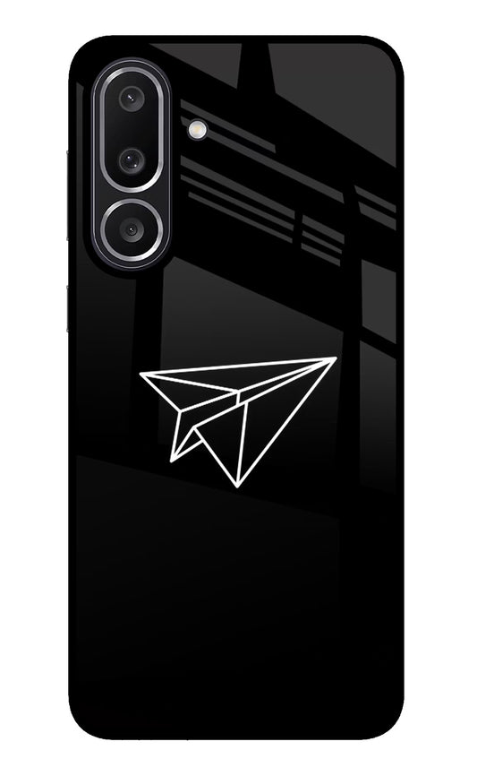 Paper Plane White Samsung M56 5G Glass Case