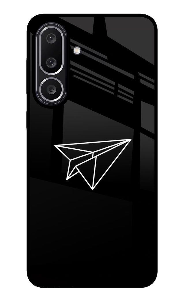 Paper Plane White Samsung M56 5G Glass Case