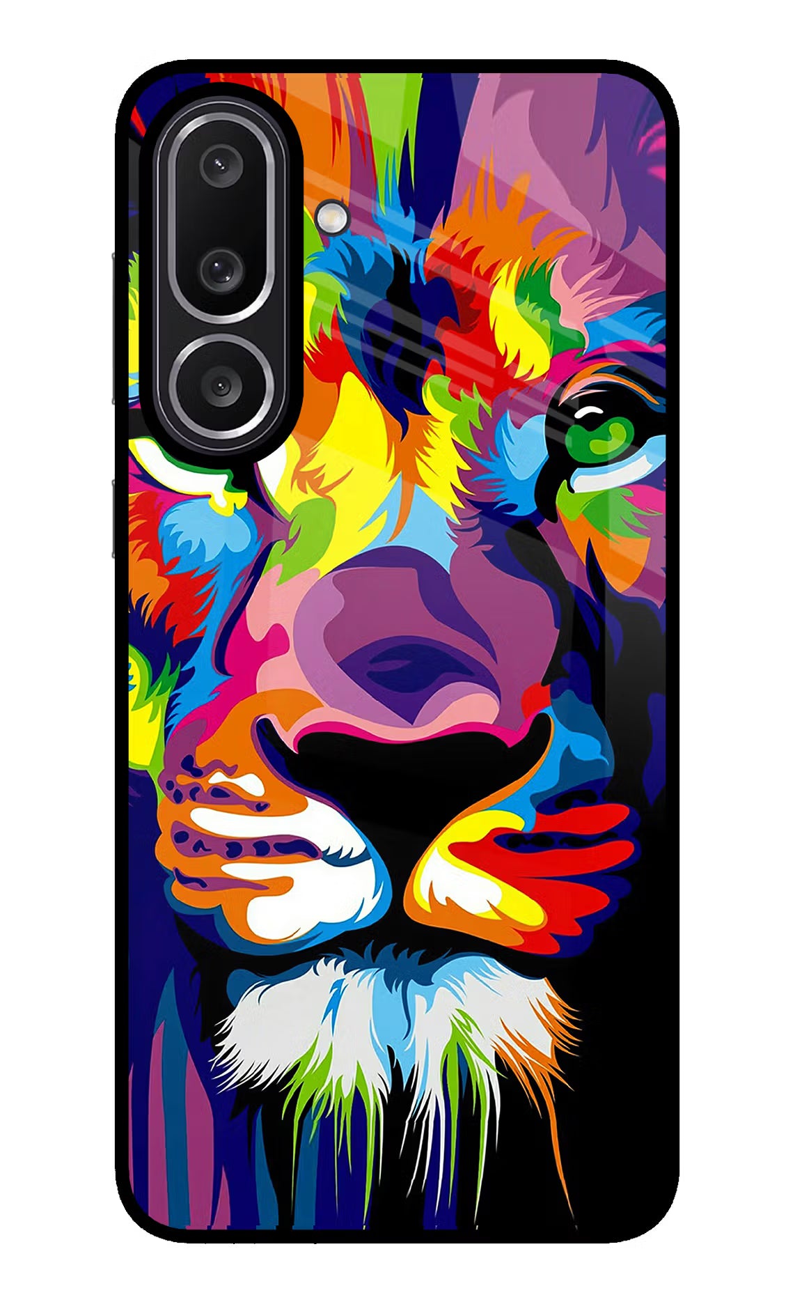 Lion Samsung M56 5G Glass Case Back Cover by Casekaro