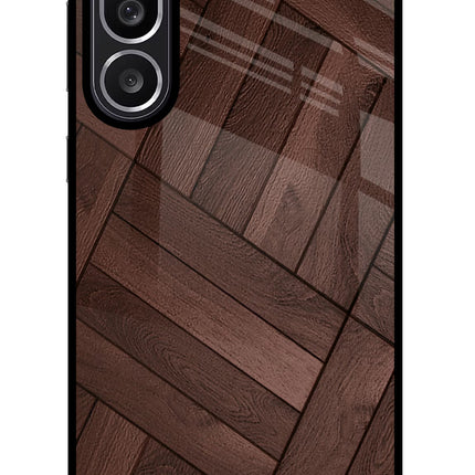Wooden Texture Design Samsung M56 5G Glass Case