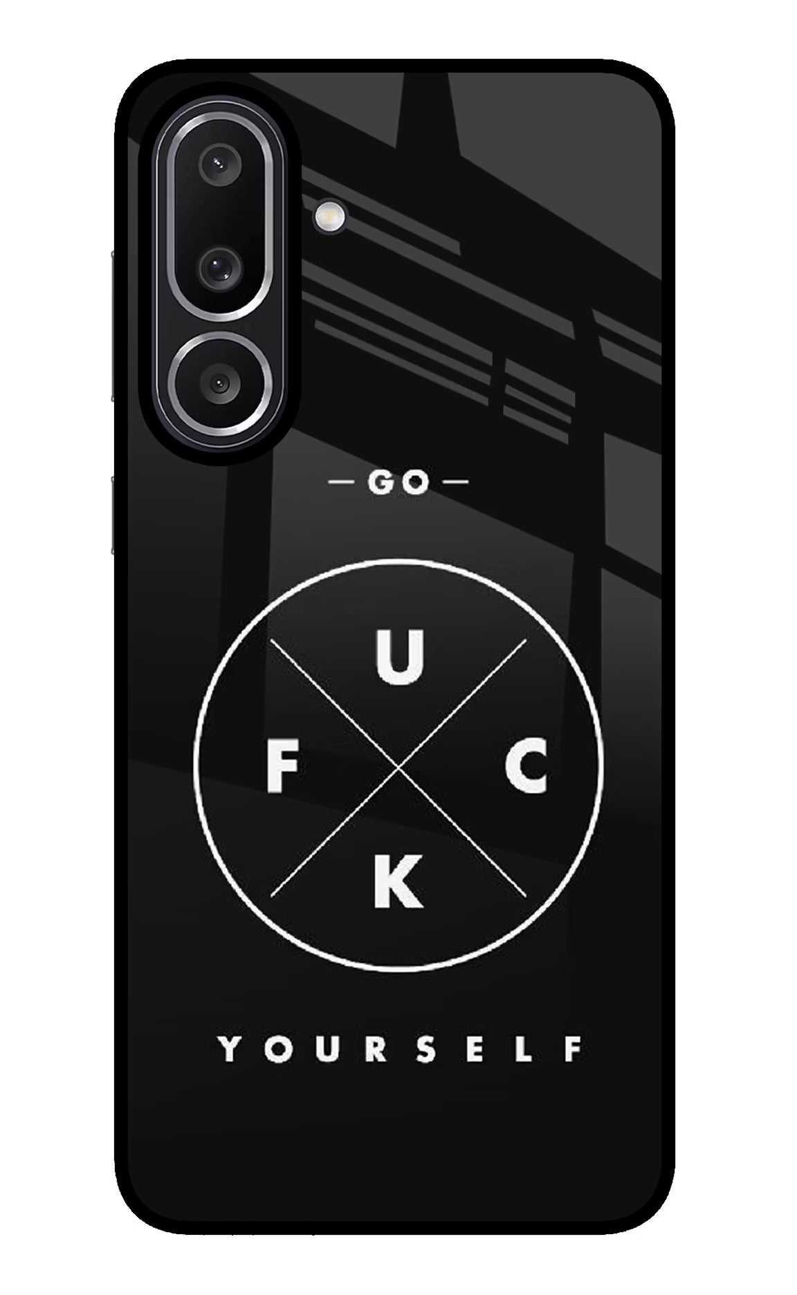 Go Fuck Yourself Samsung M56 5G Glass Case Back Cover by Casekaro