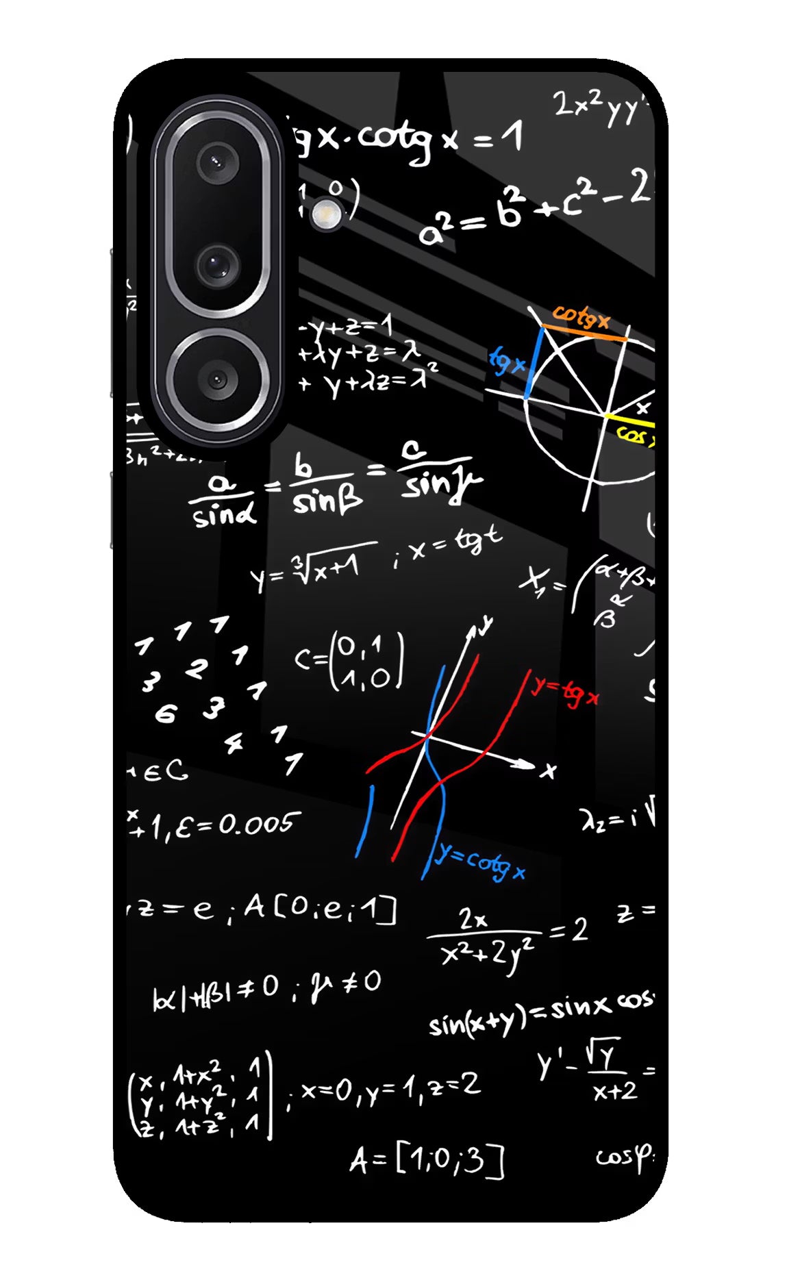 Mathematics Formula Samsung M56 5G Glass Case Back Cover by Casekaro