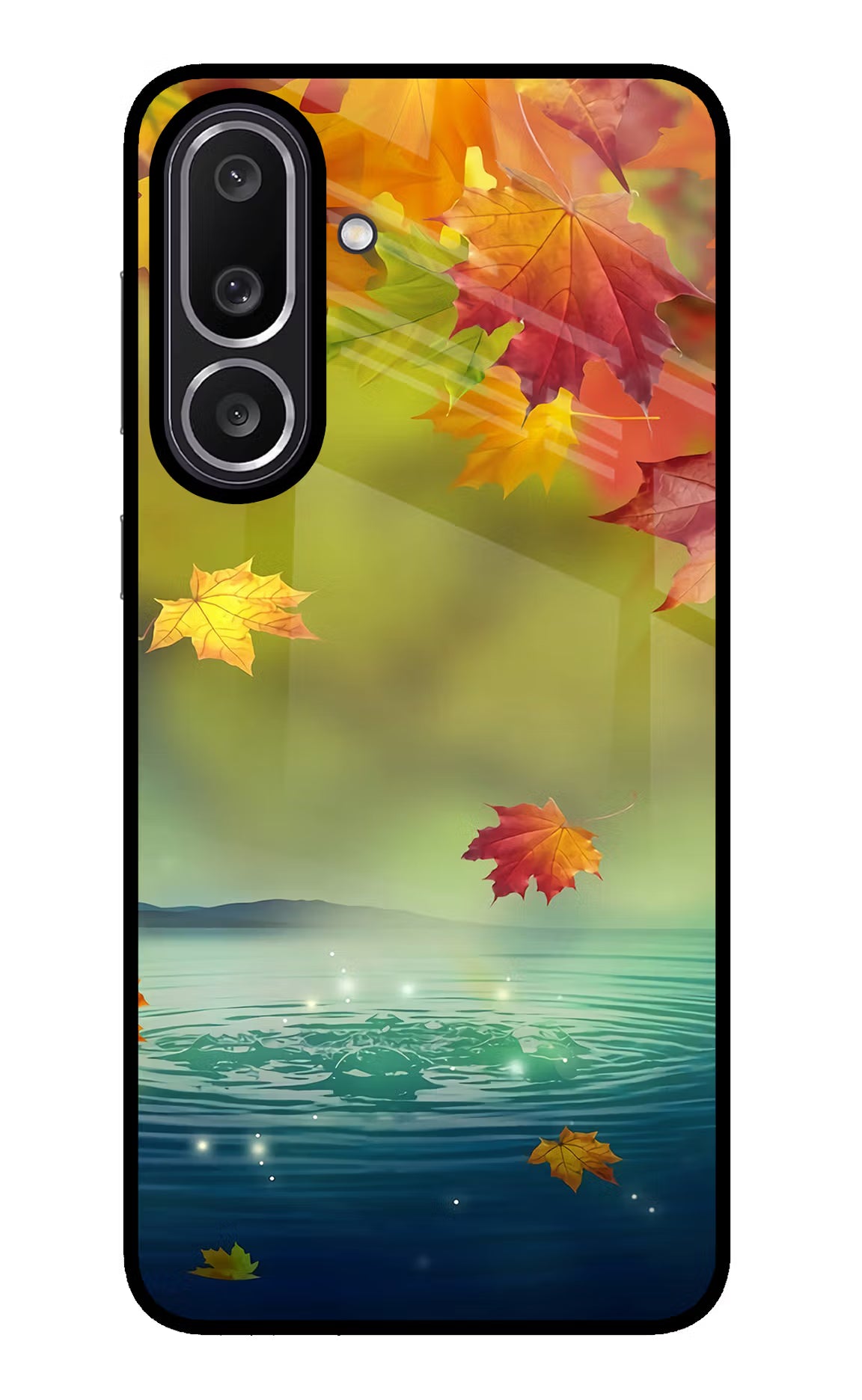 Flowers Samsung M56 5G Glass Case Back Cover by Casekaro