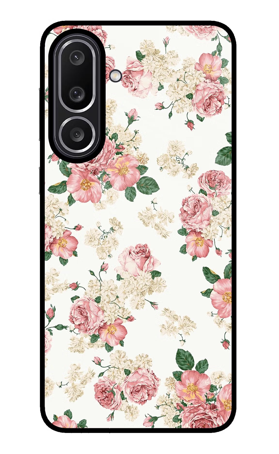 Flowers Samsung M56 5G Glass Case Back Cover by Casekaro