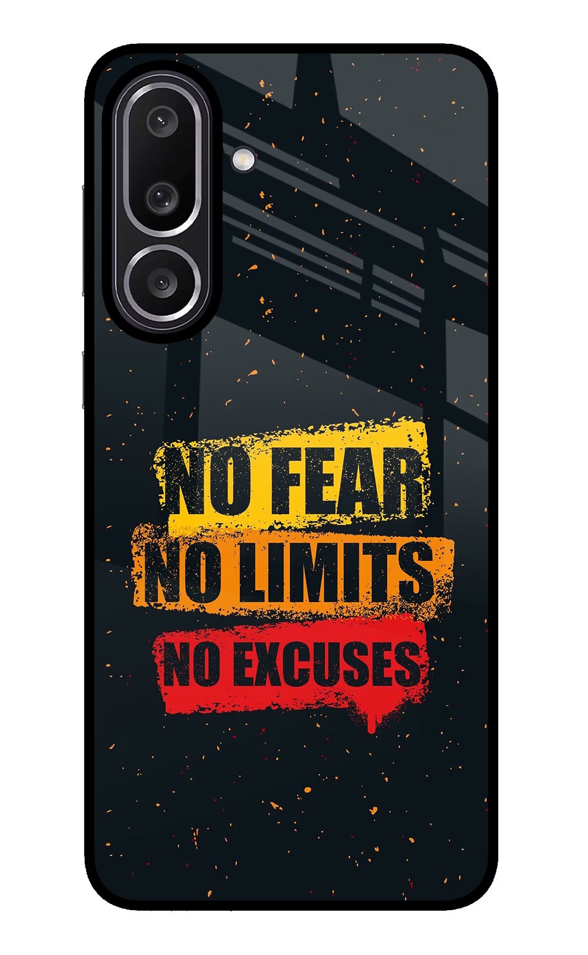No Fear No Limits No Excuse Samsung M56 5G Glass Case Back Cover by Casekaro