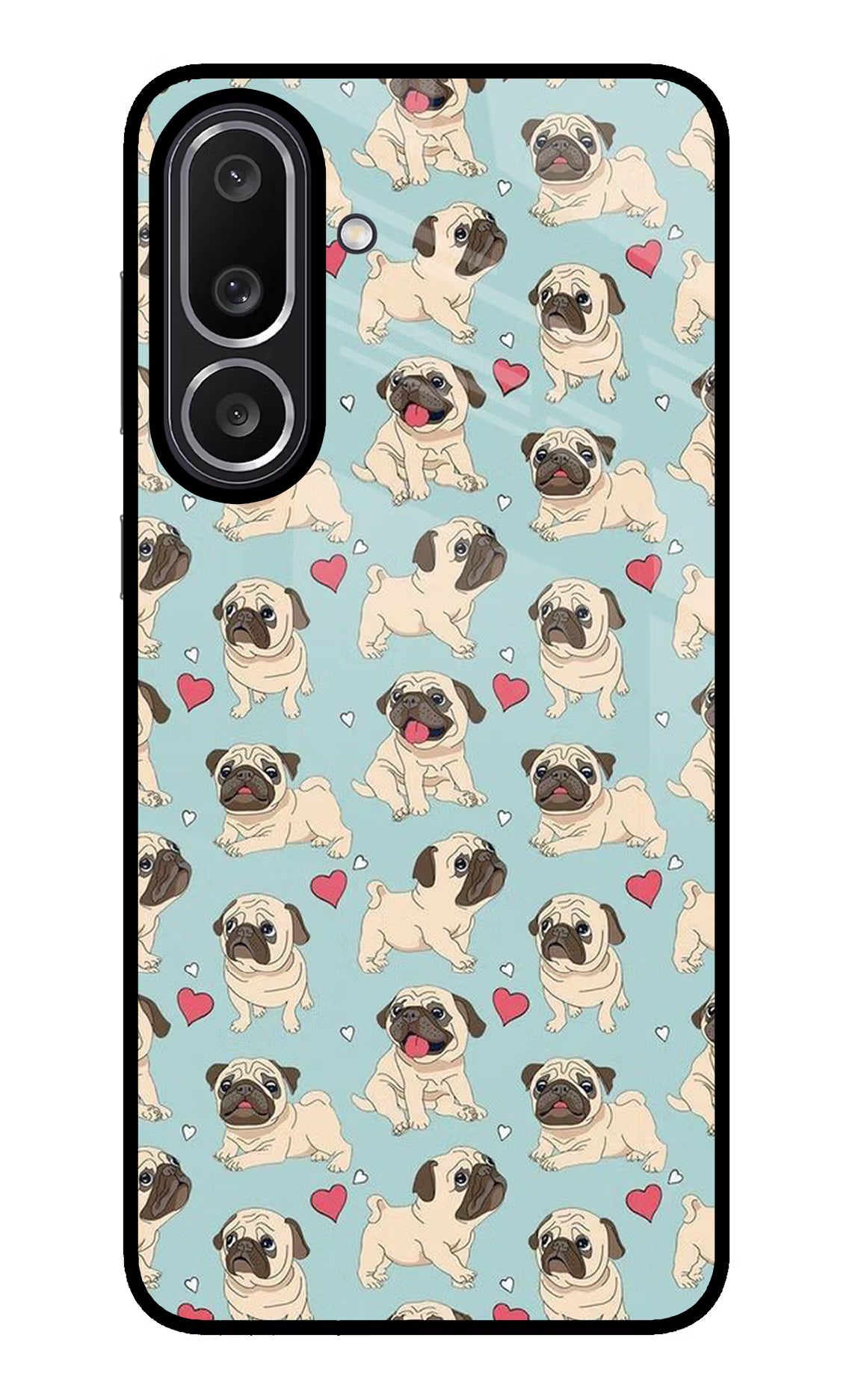 Pug Dog Samsung M56 5G Glass Case Back Cover by Casekaro