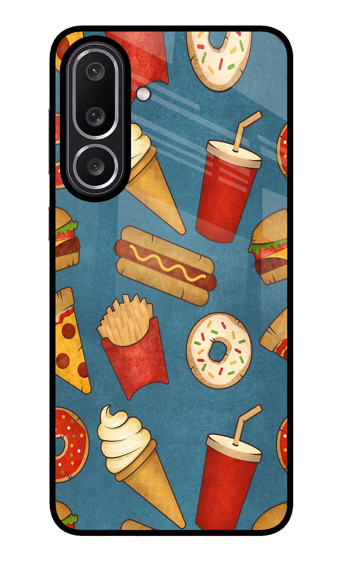 Foodie Samsung M56 5G Glass Case Back Cover by Casekaro