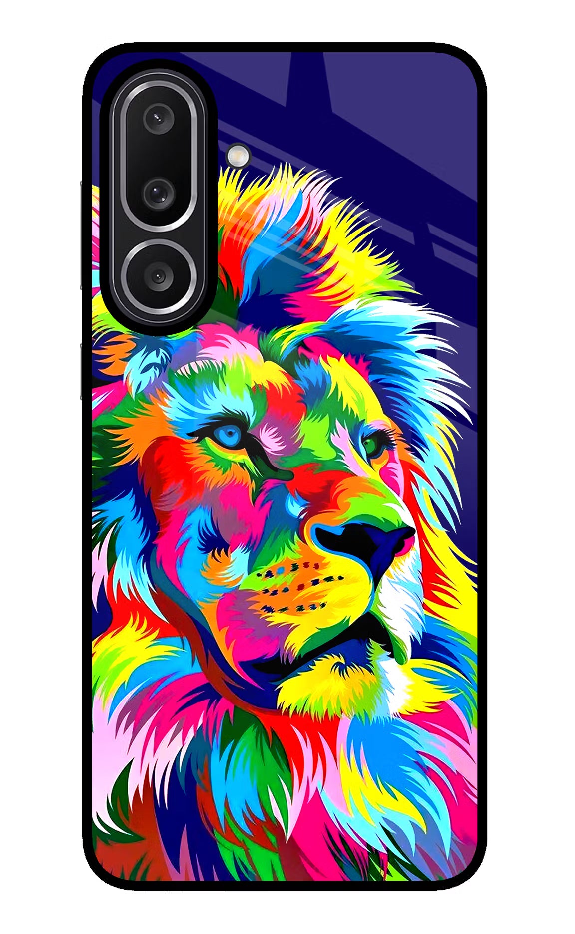 Vector Art Lion Samsung M56 5G Glass Case Back Cover by Casekaro