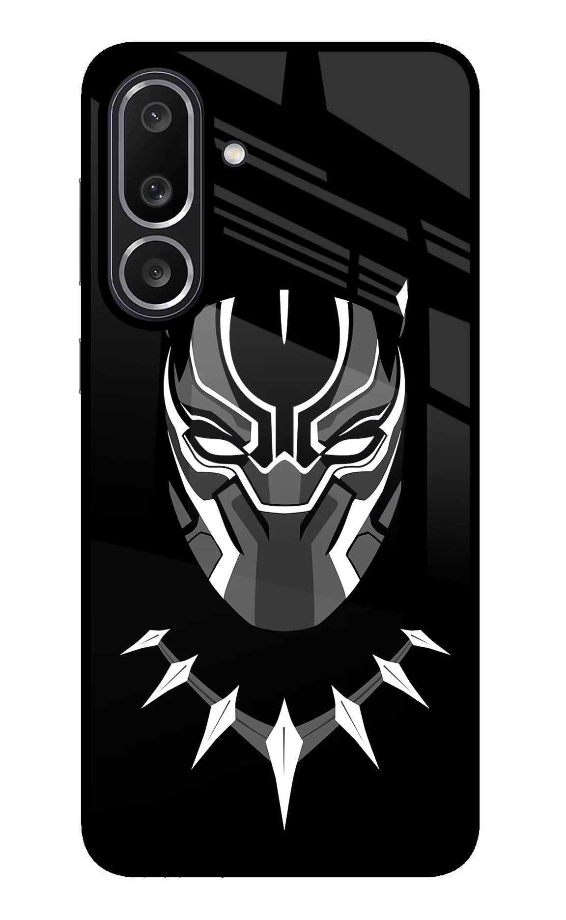Black Panther Samsung M56 5G Glass Case Back Cover by Casekaro