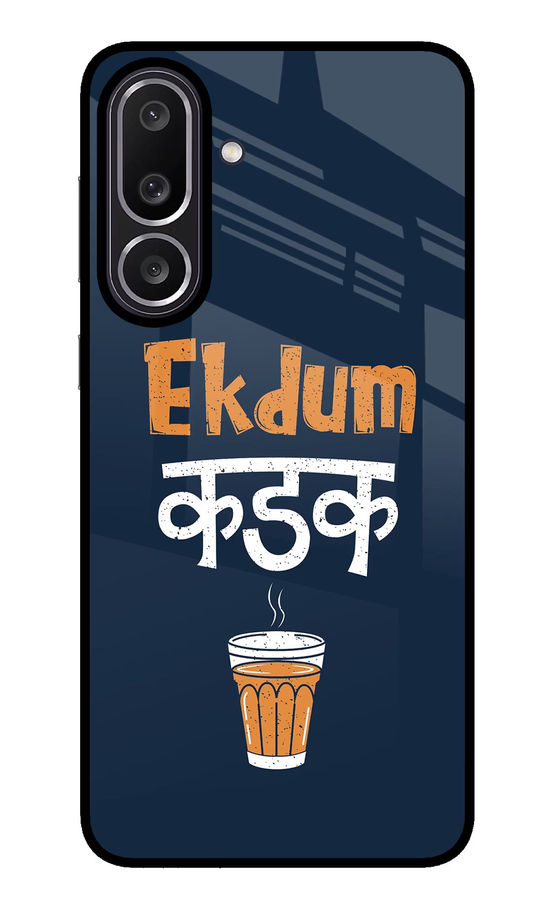 Ekdum Kadak Chai Samsung M56 5G Glass Case Back Cover by Casekaro