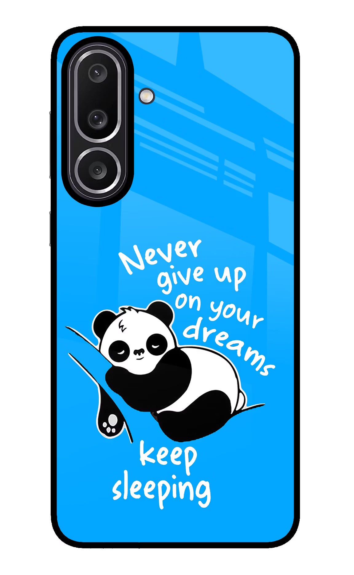 Keep Sleeping Samsung M56 5G Glass Case Back Cover by Casekaro