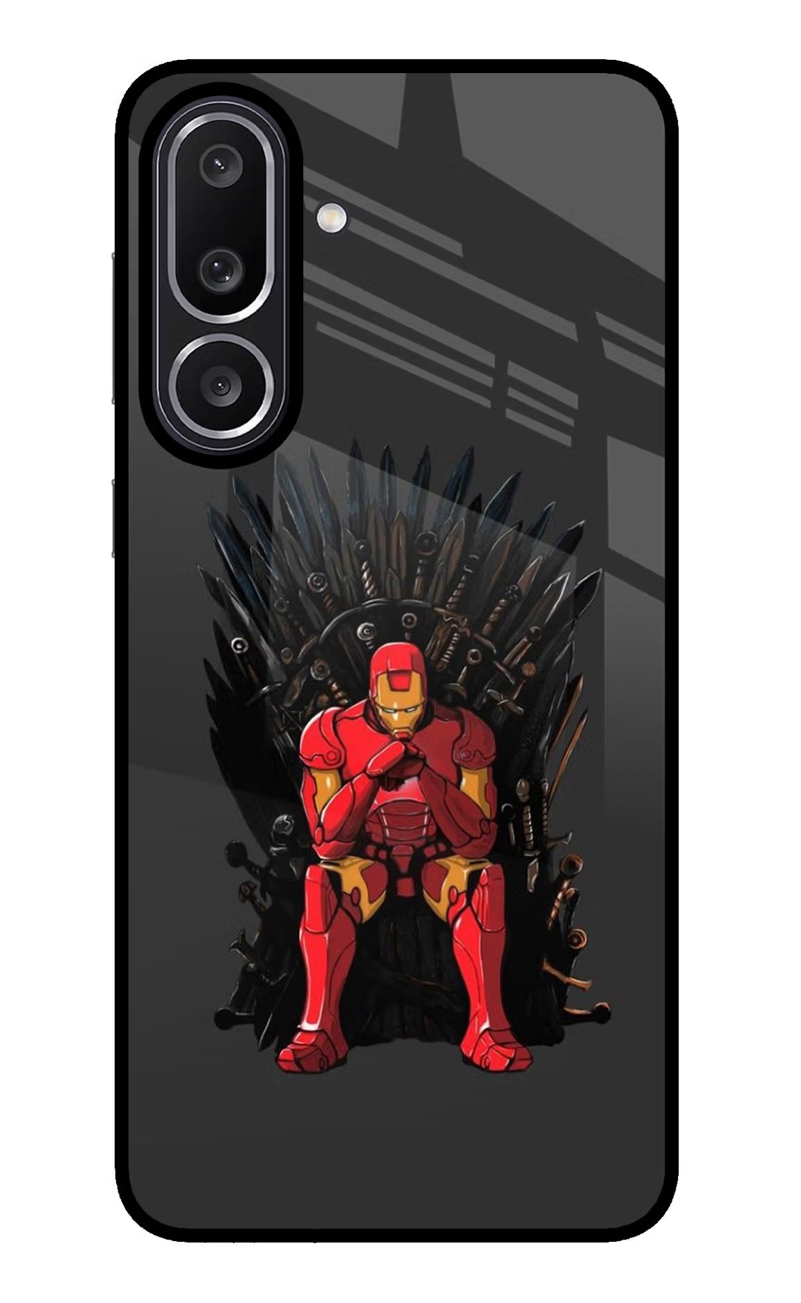 Ironman Throne Samsung M56 5G Glass Case Back Cover by Casekaro